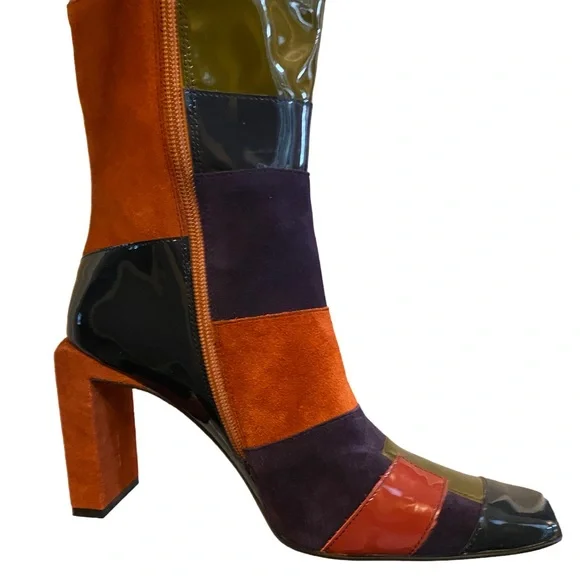 JEFFREY CAMPBELL Lightspeed Patchwork Boots